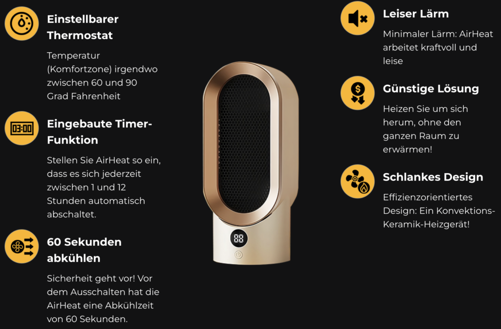 AirHeat Heizlüfter - Highlights